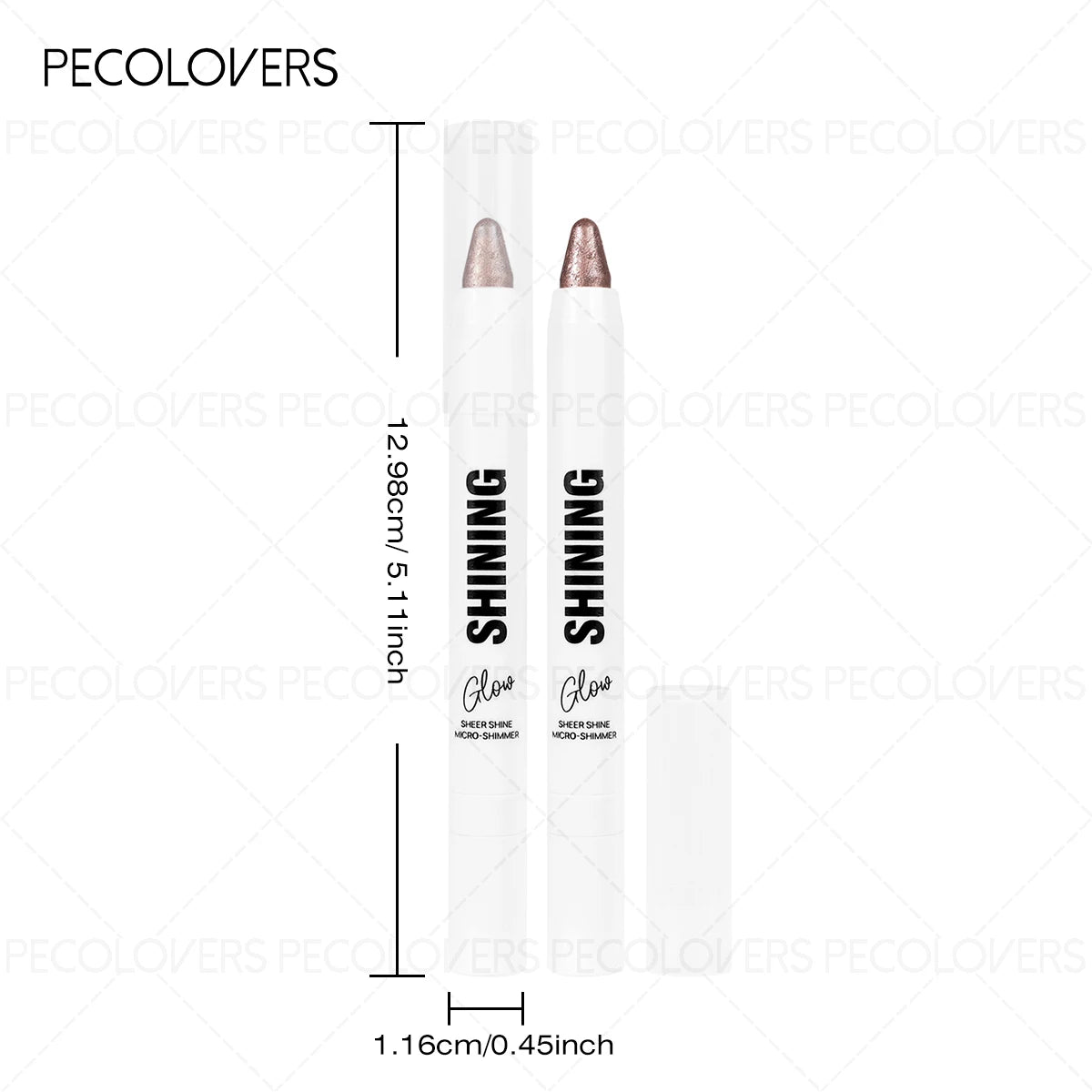 PECOLOVERS Shimmer Eyeshadow Stick – Waterproof Long-Lasting