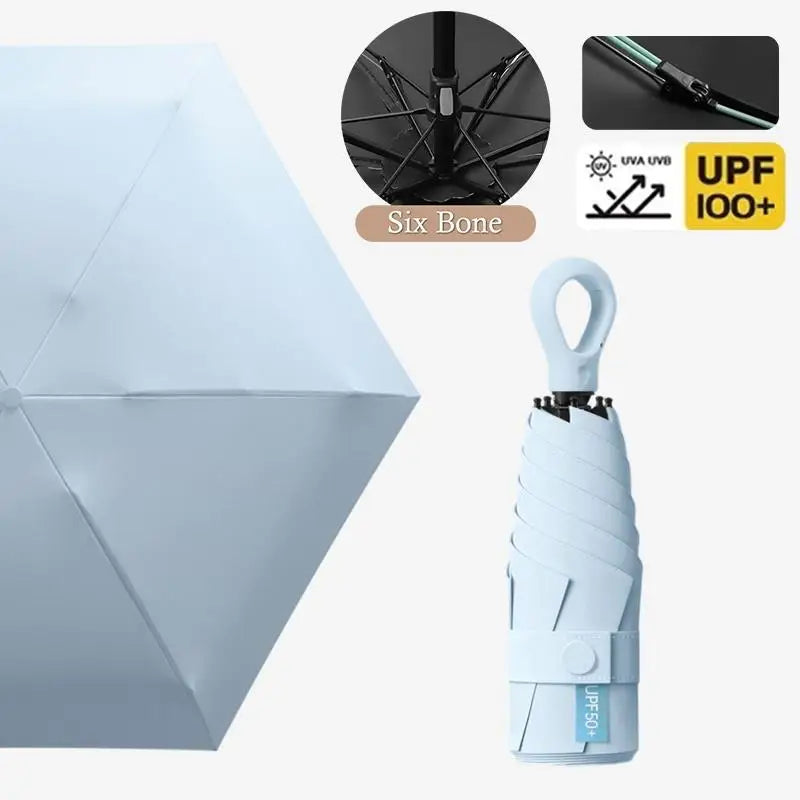 UV Protection Mini Folding Umbrella – Compact Portable Sunshade