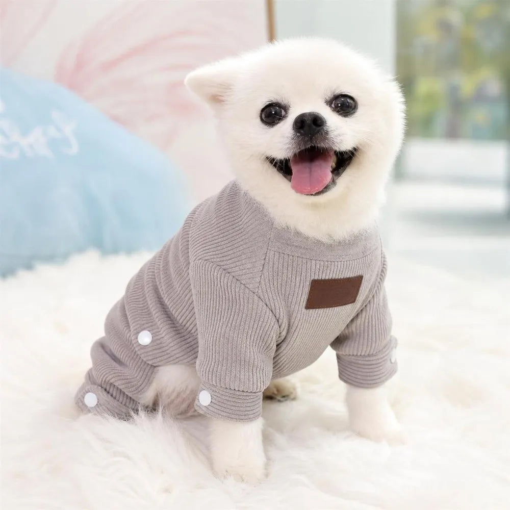 Windproof Fleece Dog Jacket – Warm Winter Coat for Small Dogs