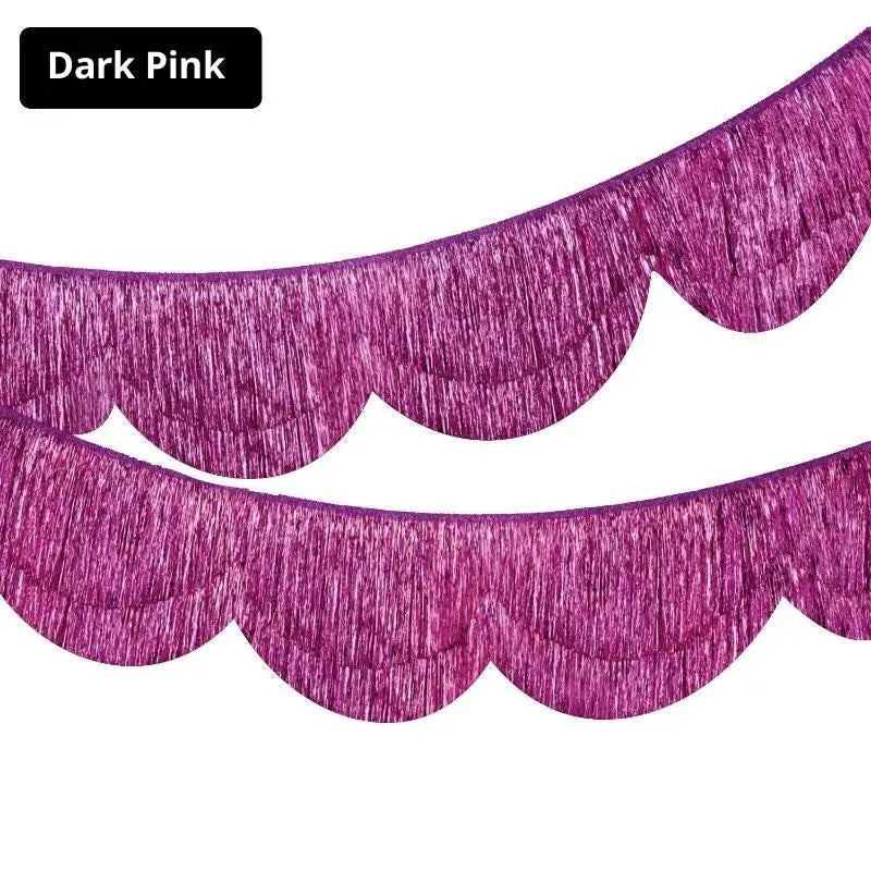 Metallic Foil Fringe Tassel Garland – Multicolor Party Décor