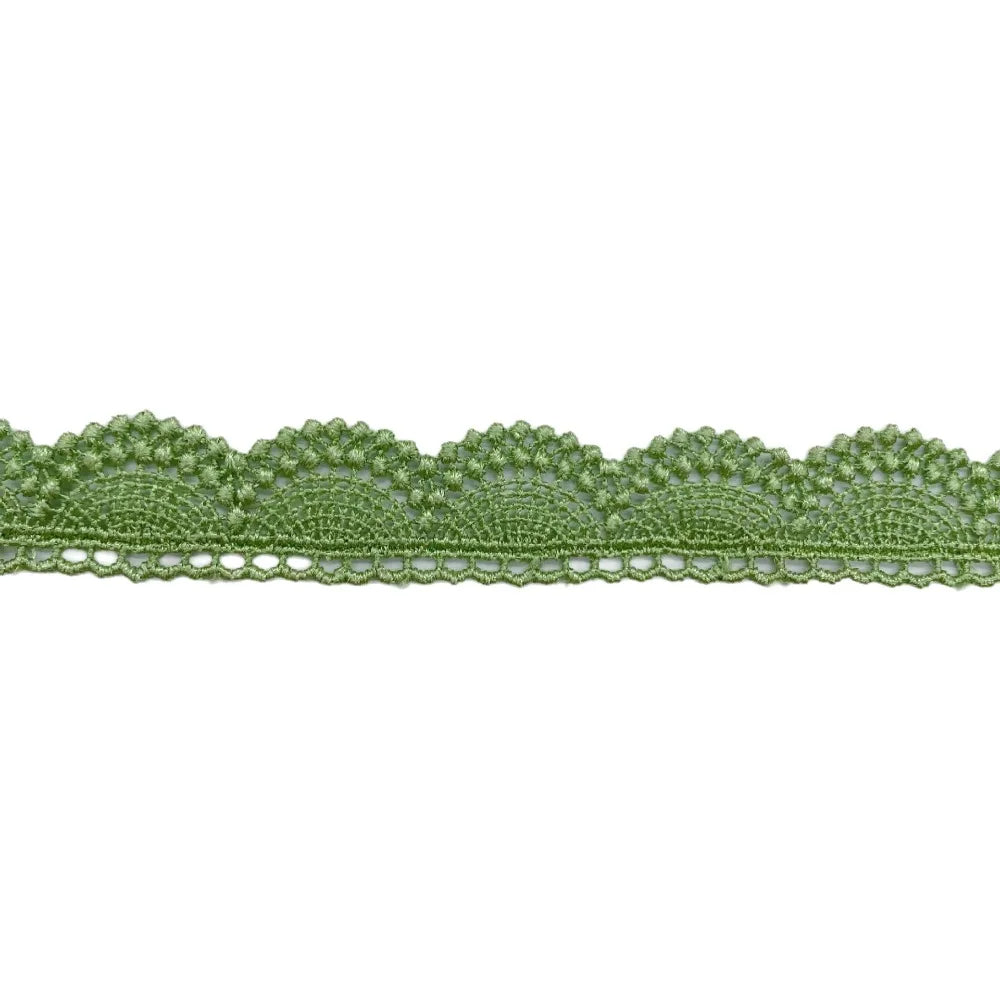15 Yards Embroidered Lace Trim – Scallop Edge, 10 Colors