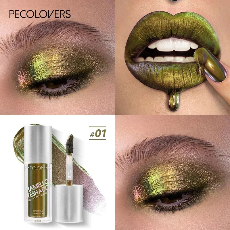 PECOLOVERS Chameleon Metallic Eyeshadow Stick – Aurora Chrome