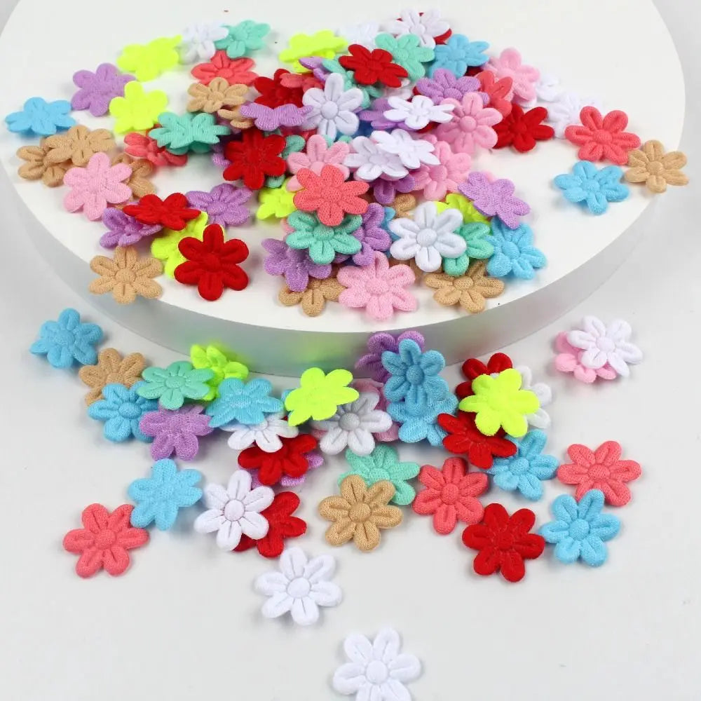 100pcs 2cm Felt Five-Petal Flower Stickers – DIY Craft Pack