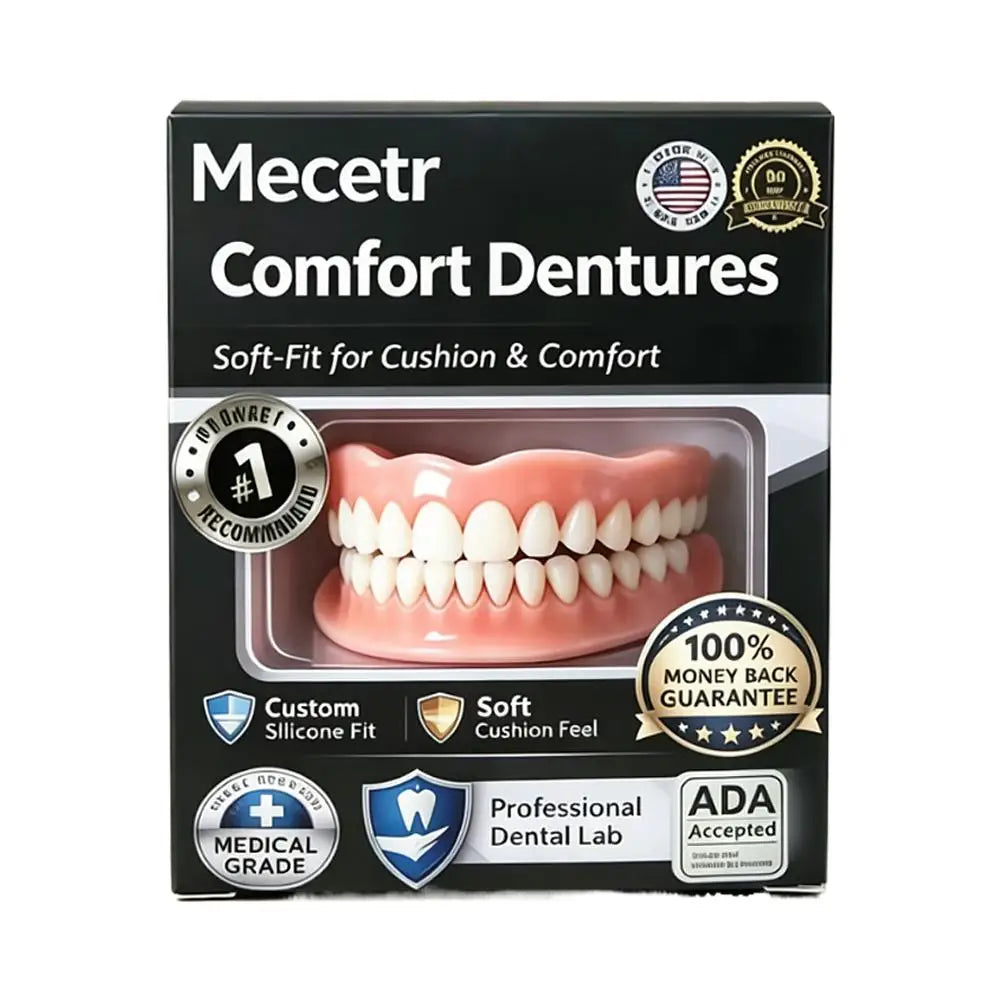 Temporary Full Denture Kit – Silicone Upper & Lower False Teeth