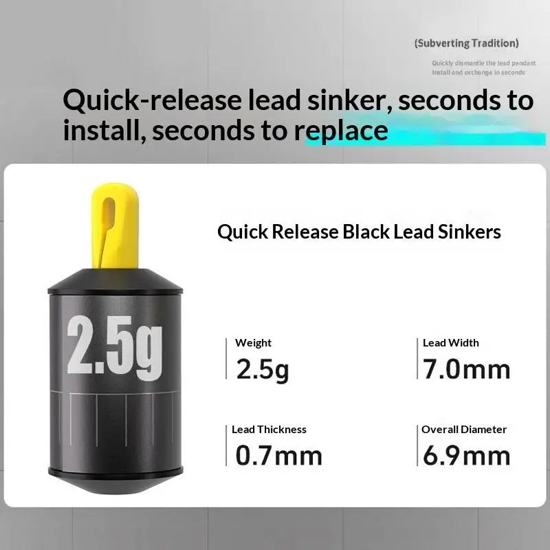 5-Pack Cylindrical Lead Fishing Weights – Adjustable Sinkers