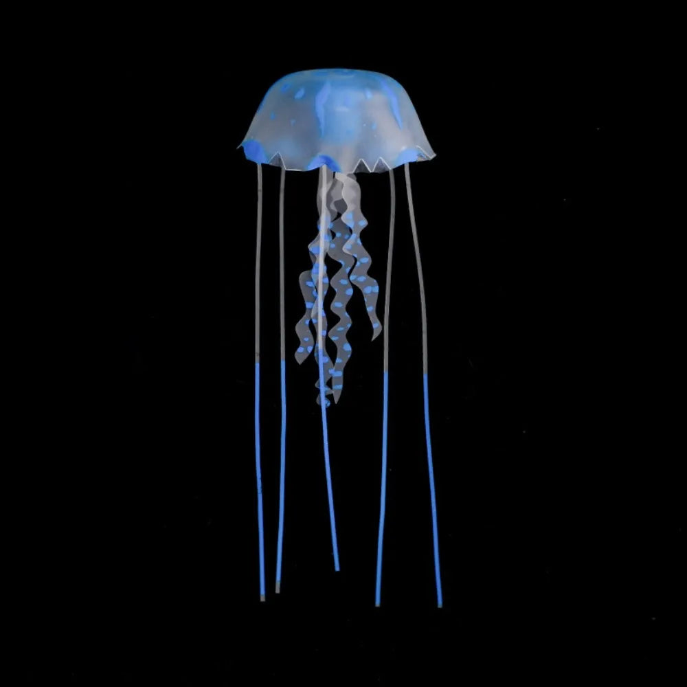 Silicone Glowing Jellyfish Aquarium Ornament | Fish Tank Decor