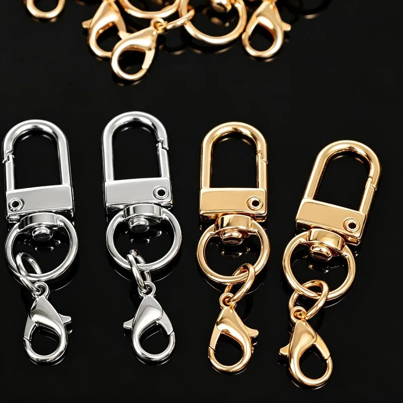 Metal Lobster Clasp Rotating Keychain – 10-Pack DIY Hardware