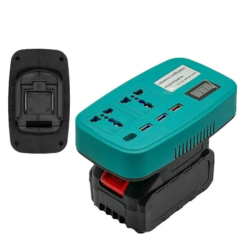 Lithium Battery Inverter DC 18-21V to 220V | 4 USB Ports 120W