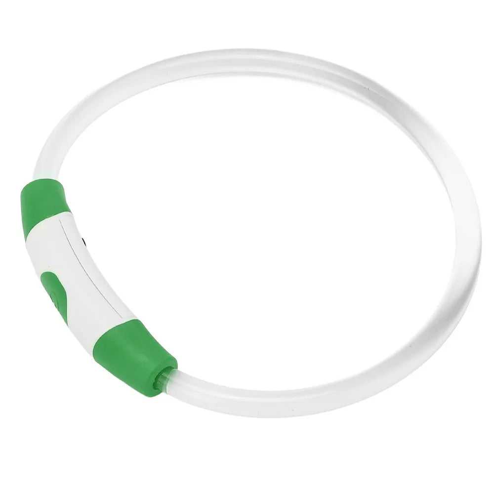 USB Rechargeable LED Dog Collar – Full Glow Night Safety
