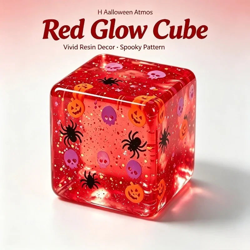 Halloween Ice Cube Squishy Toy – Pumpkin Spider Fidget