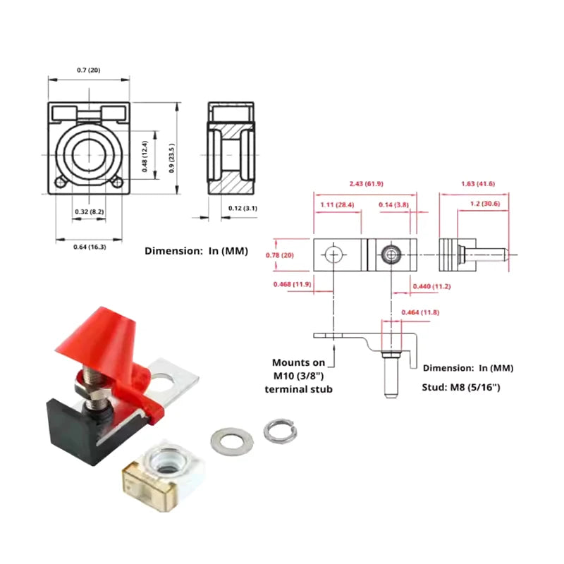 MRBF Fuse Block Kit 30A–300A Battery Terminal Mount | Marine