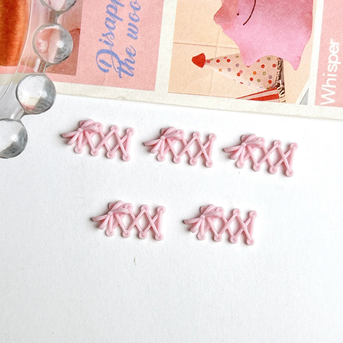 30Pcs 3D Resin Bow Nail Charms – Macaron DIY Nail Art Decor