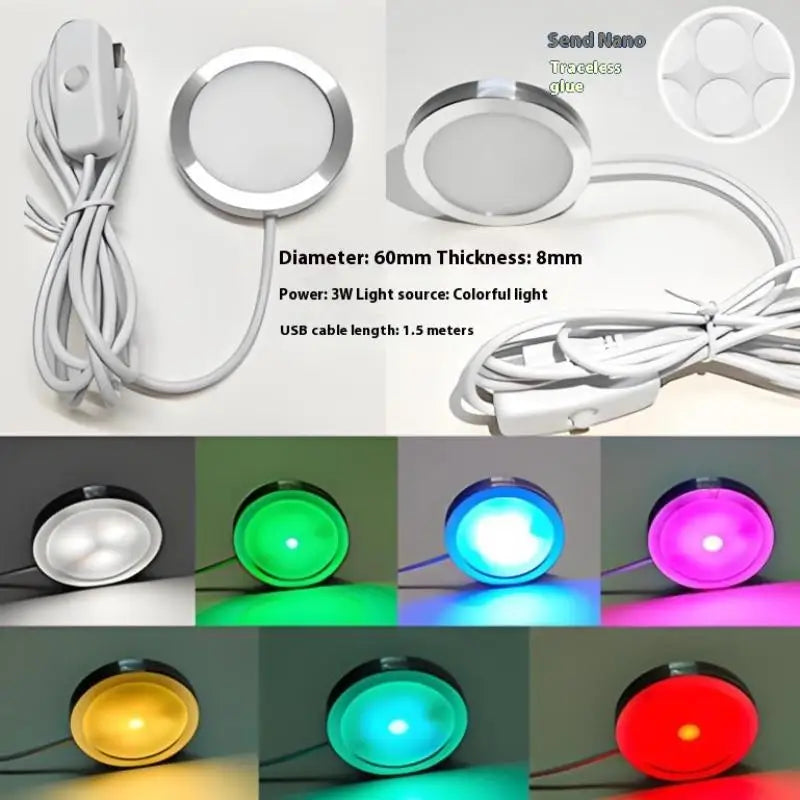 USB Circular Ultra-Thin Aluminum LED Lamp 5V – DIY & 3D Printer