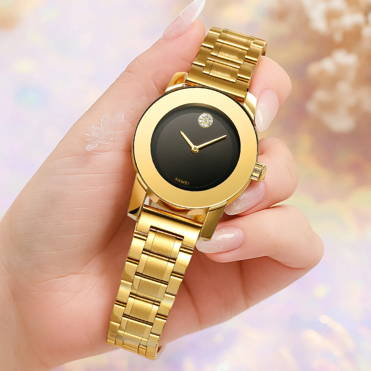 Women's Elegant Quartz Watch – Light Luxury Stainless Steel