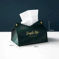 Modern PU Leather Tissue Box Cover | Home & Car Napkin Holder