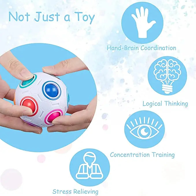 Magic Rainbow Puzzle Ball – 3D Color Matching Brain Teaser Toy