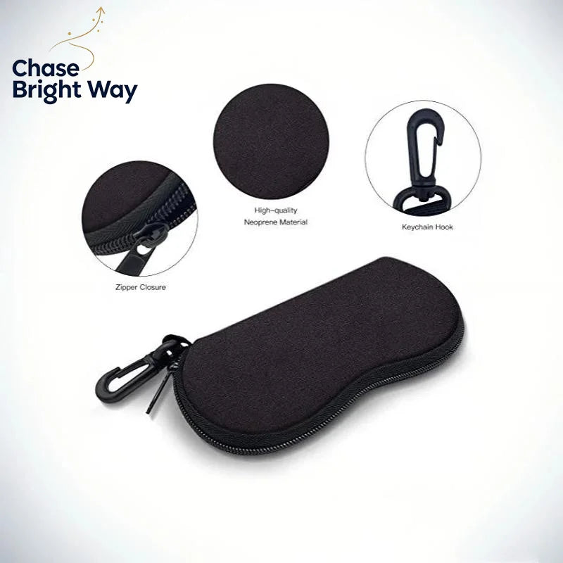 Neoprene Glasses Pouch with Carabiner – Scratch-Resistant Case