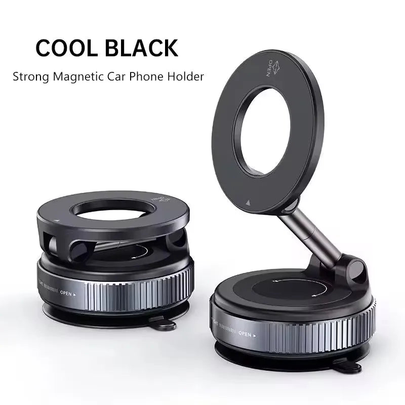 Magnetic Car Phone Holder – 360° Adjustable Suction Cup Mount