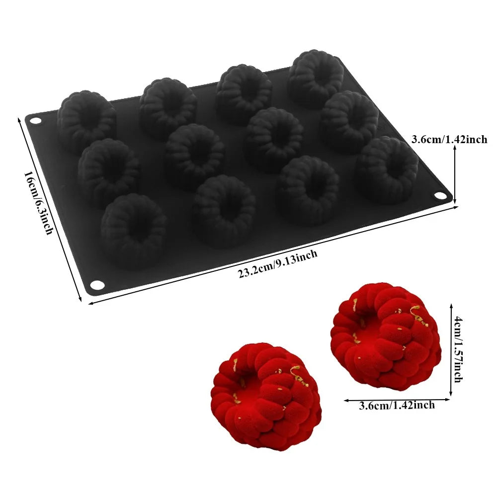 Silicone Mousse Cake Mold Set – 1/6/12/24-Cell Bundt Baking