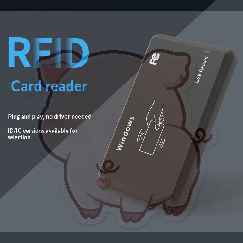USB RFID Card Reader 125kHz & 13.56MHz – ID Card Scanner