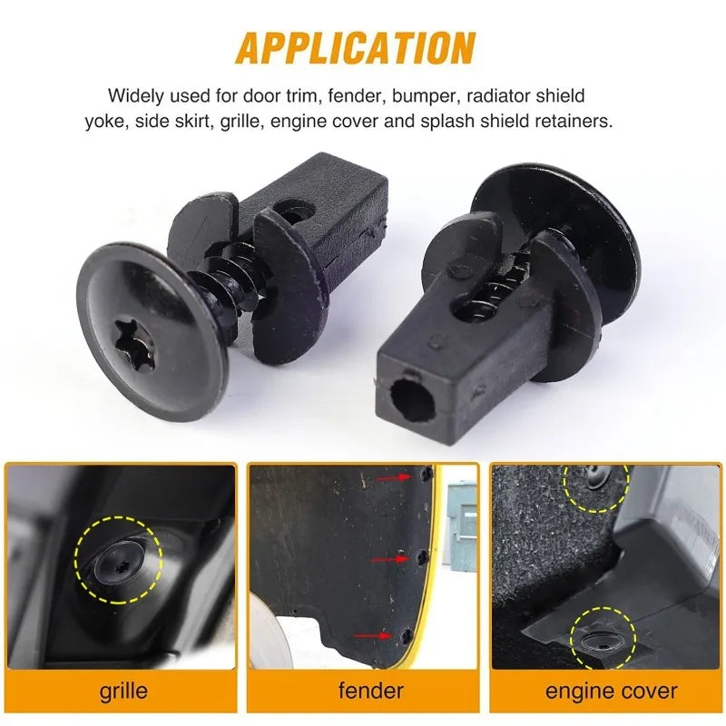 VW Golf Passat Polo Fender Splash Guard Retainer Clips 10-Pack