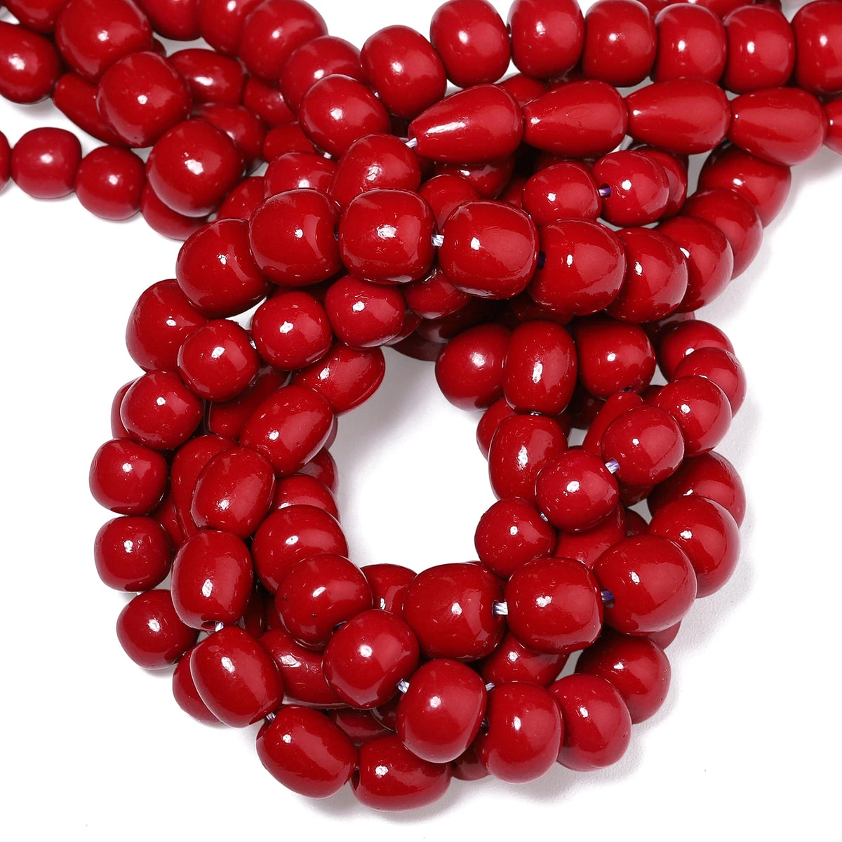 Natural Red Shell Powder Loose Beads – DIY Jewelry Making