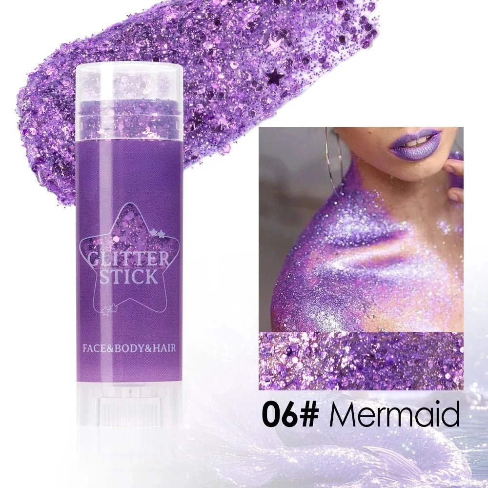 Glitter Gel Stick – Sequin Eyeshadow Face & Body Shimmer
