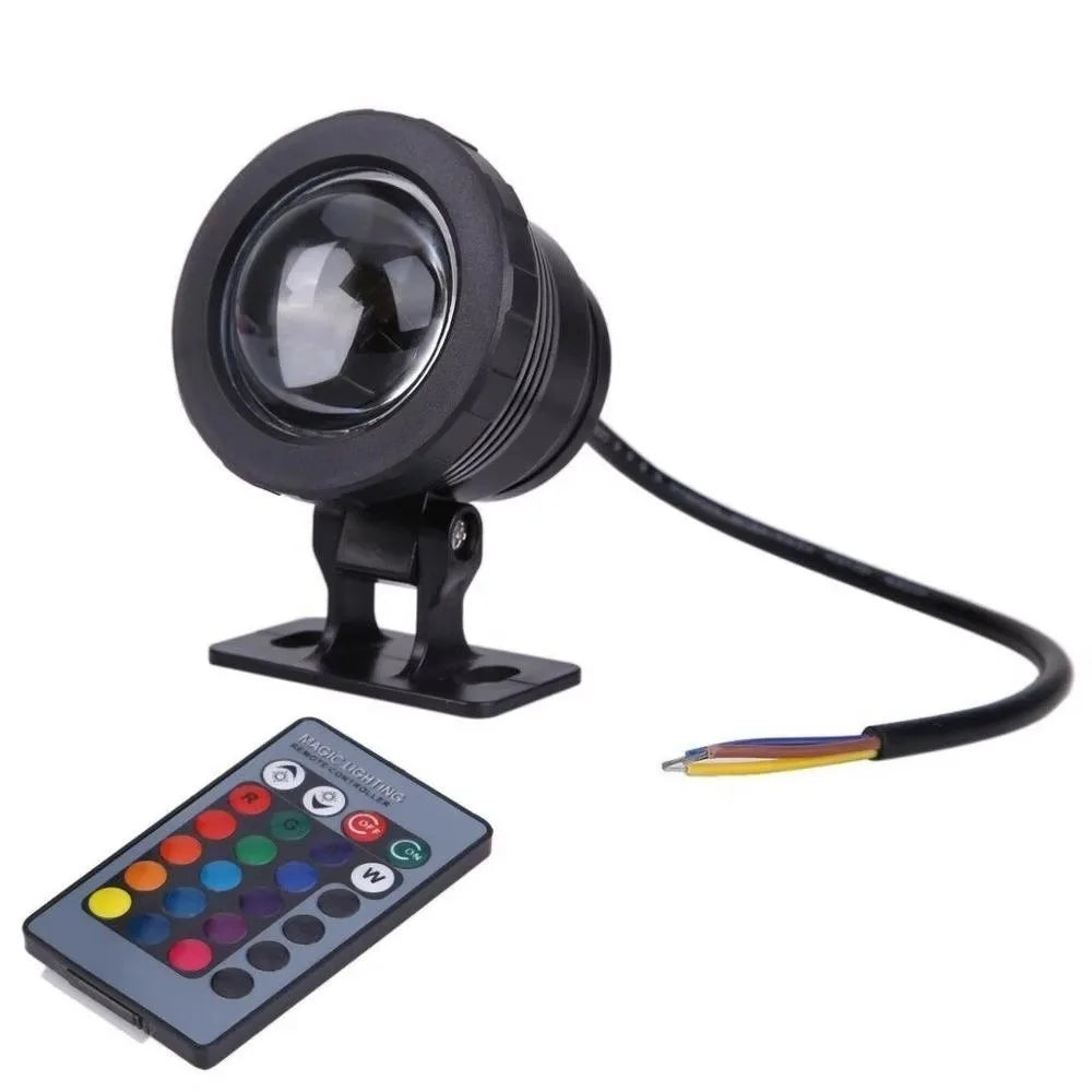 RGB Underwater Pool Spotlight 10W DC12V – Remote Color Changing