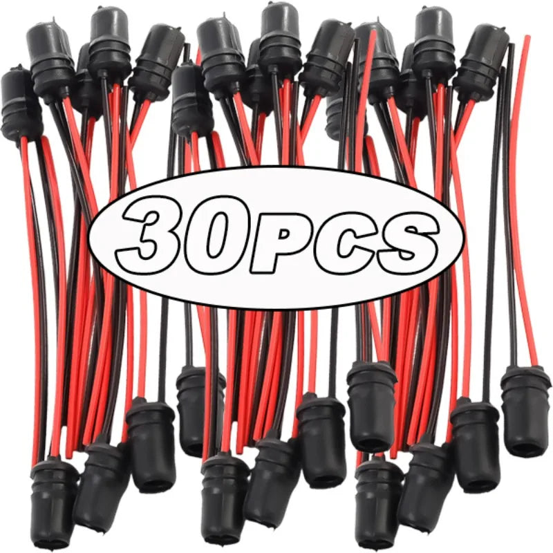 T10 W5W Bulb Socket Connector – Soft Rubber Wire Harness DC12V