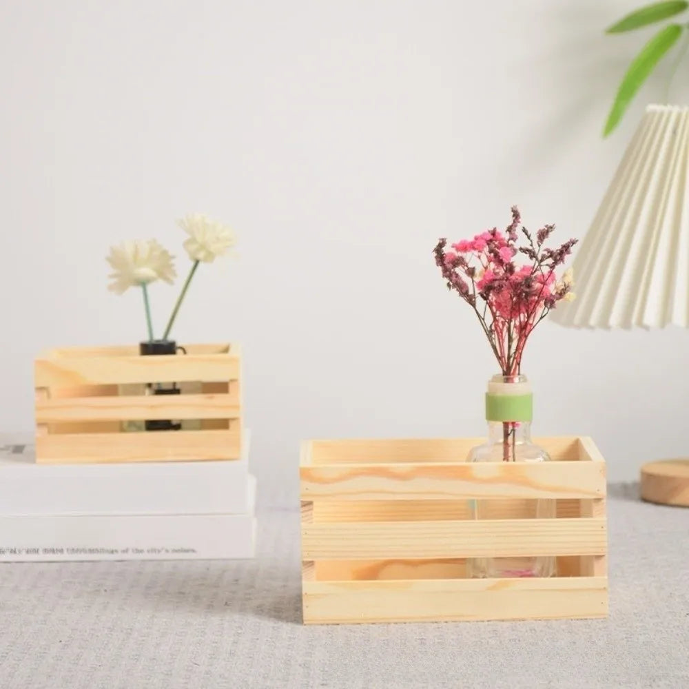Wooden Dollhouse Crate – 1:12 Miniature DIY Storage Basket