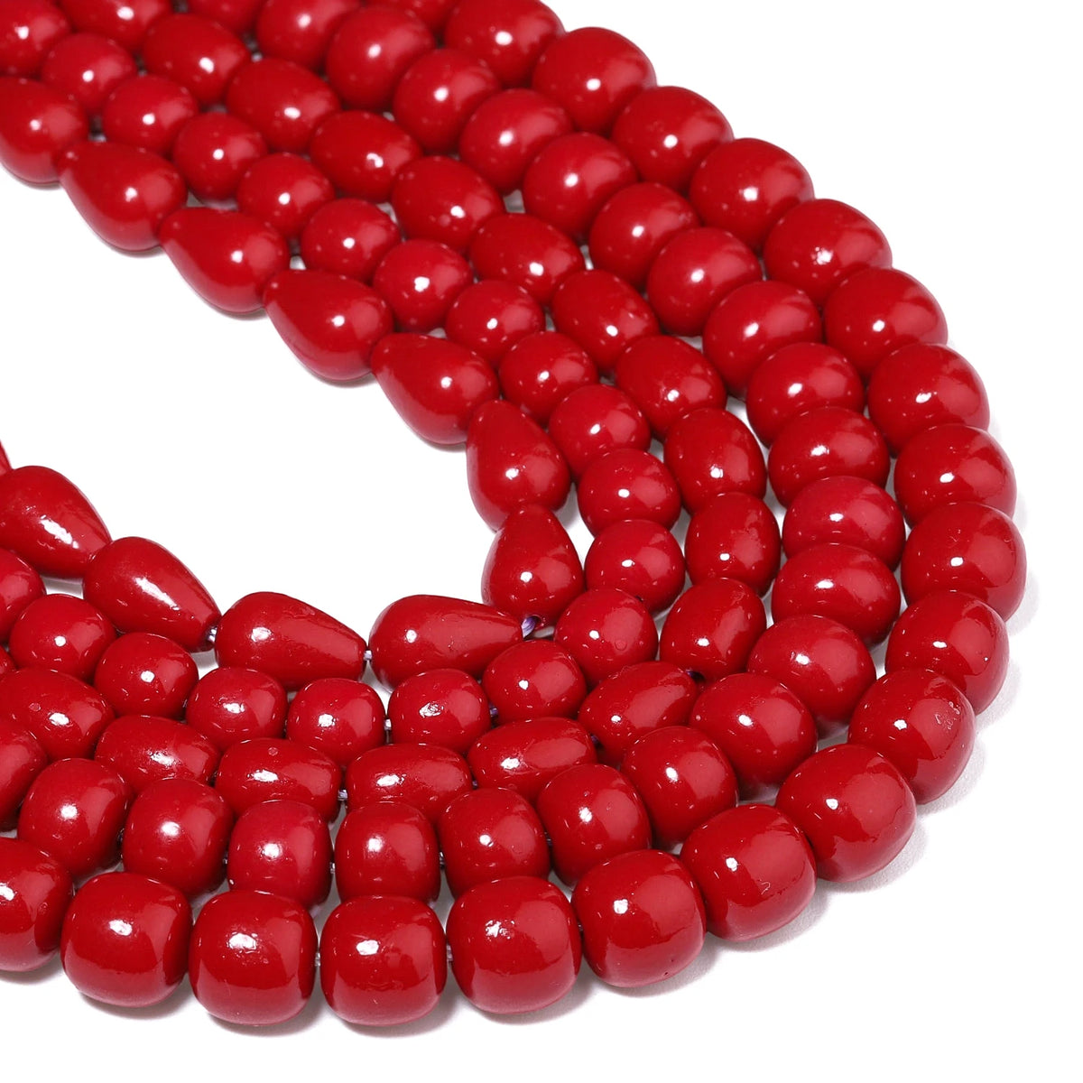 Natural Red Shell Powder Loose Beads – DIY Jewelry Making