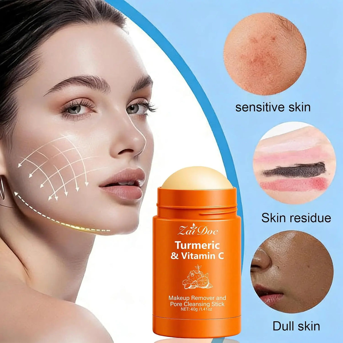 ZaiDoc Turmeric & Vitamin C Makeup Remover Pore Cleansing Stick