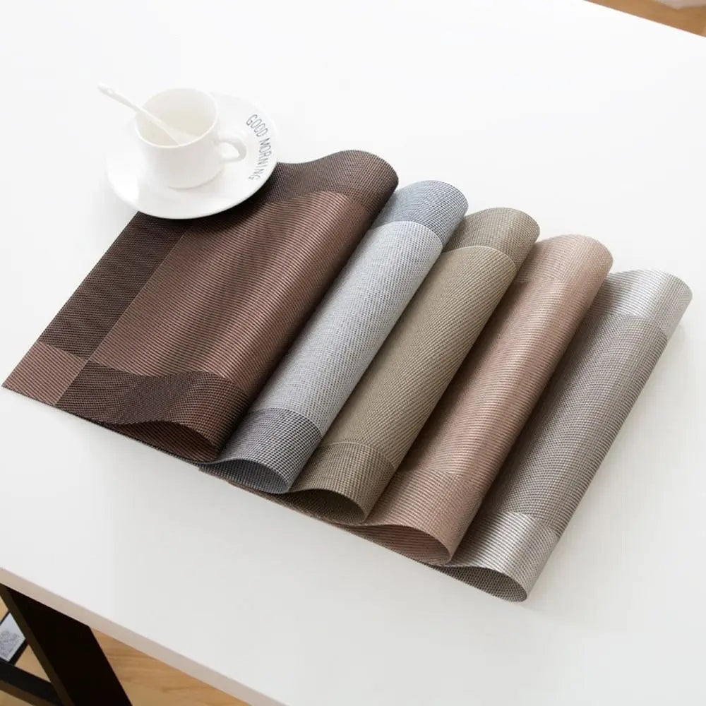 PVC Rectangle Placemats – Non-Slip & Oil-Proof Dining Table Mats
