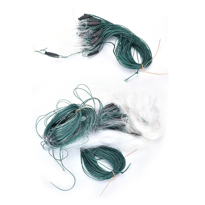 25m 3-Layer Monofilament Trammel Gill Fishing Net with Float