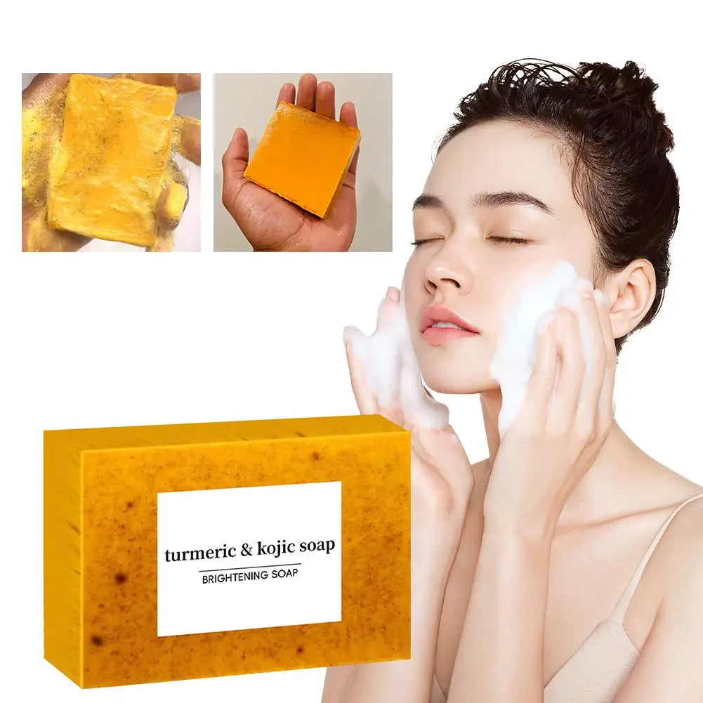 Turmeric Kojic Acid Handmade Soap – Lemon & Goat Milk 100g