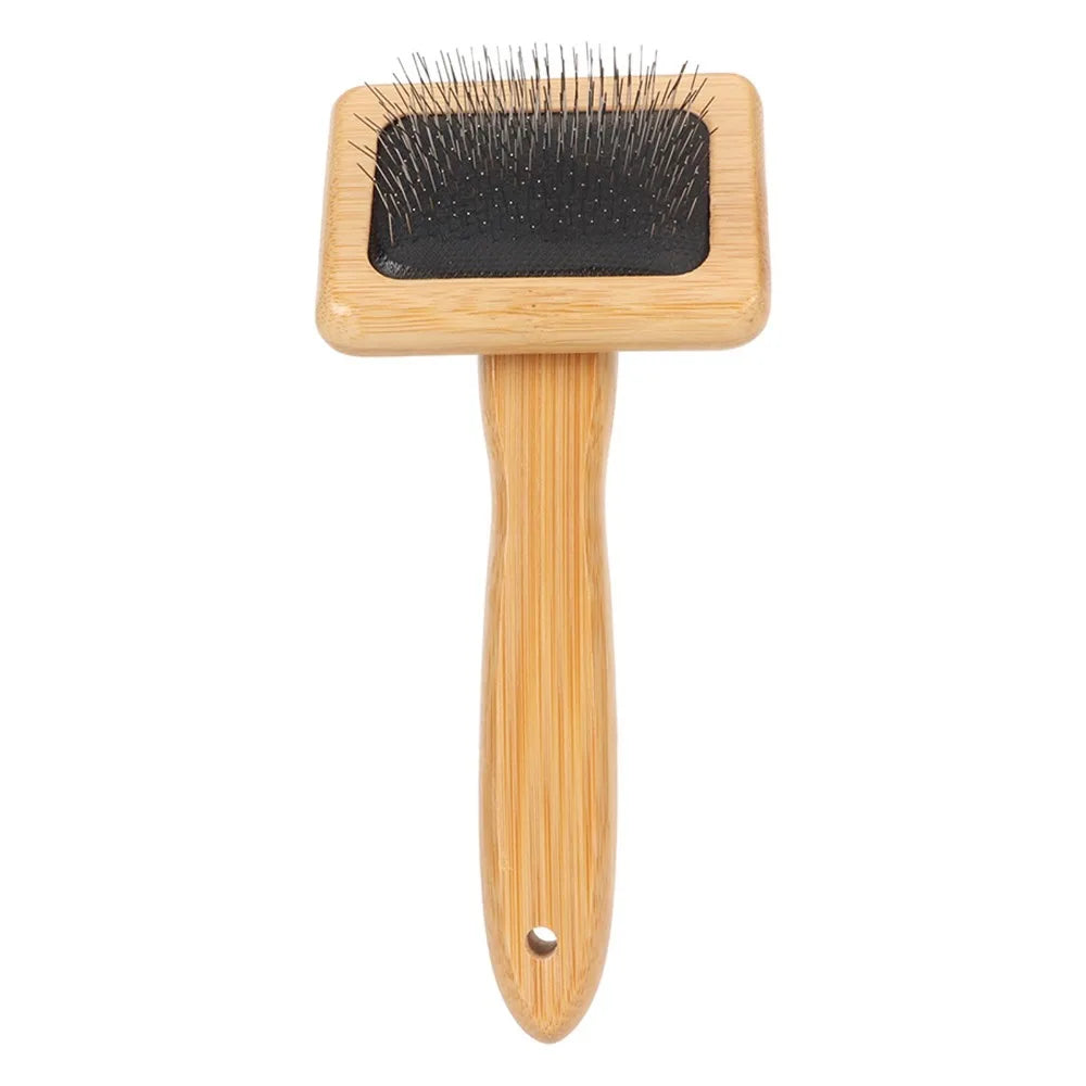 Wooden Handle Macrame Slicker Comb – Wool & Pet Brush
