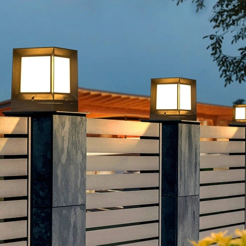 Modern E27 Outdoor Pillar Cap Light | IP54 Waterproof 220V