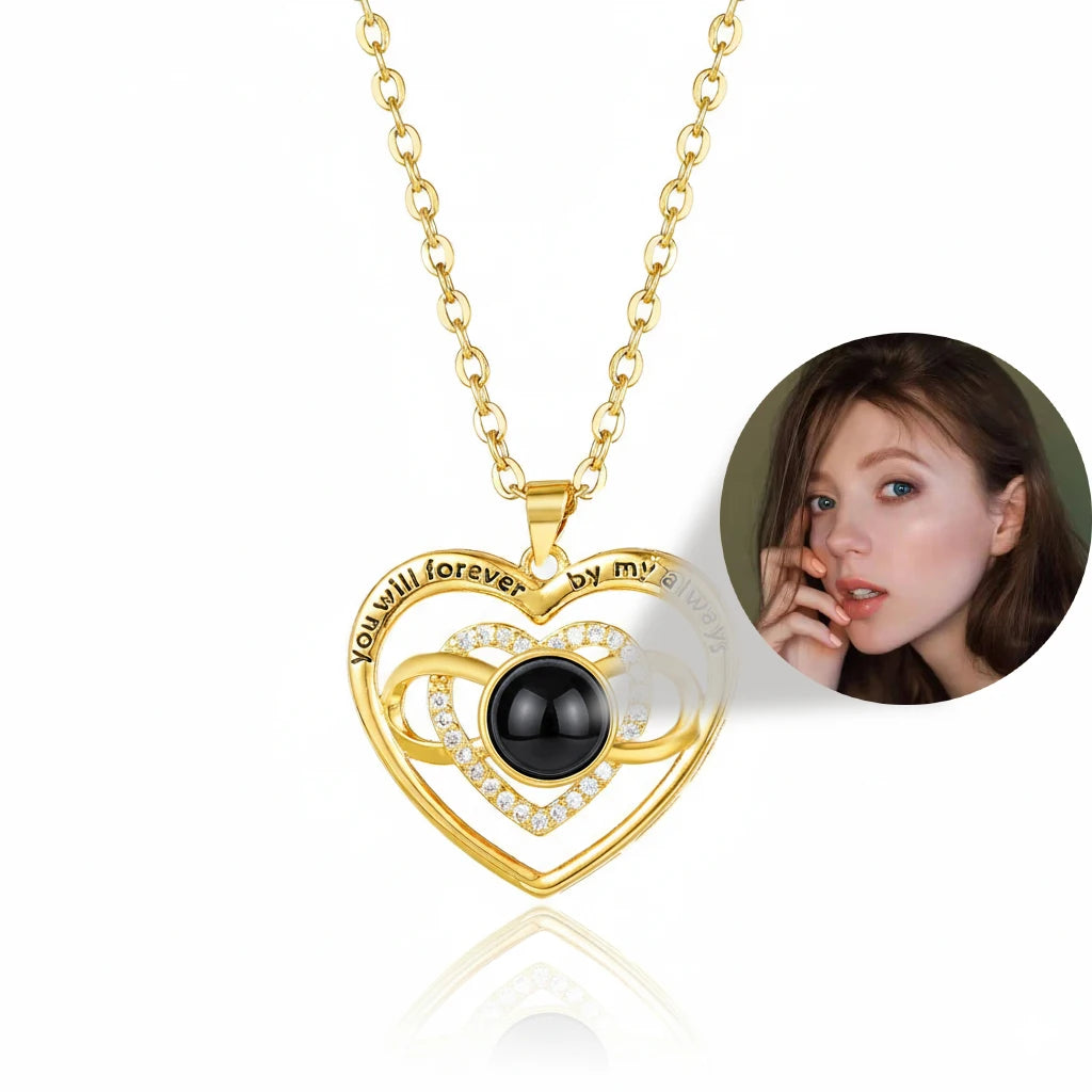 Personalized Photo Projection Heart Necklace | Custom Keepsake