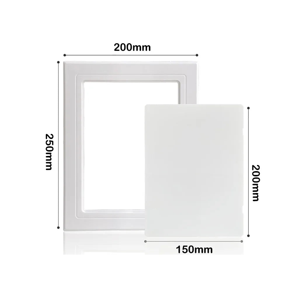 White Hinged Access Panel Hatch – Self-Adhesive ABS Plastic