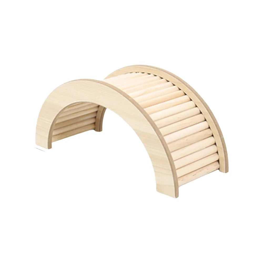 Wooden Hamster Climbing Ladder with Hiding Hole | Cage Decor
