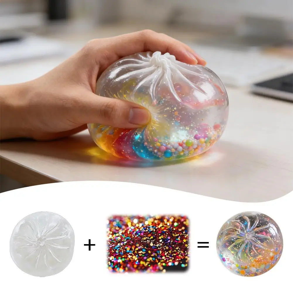 5-Pack DIY Steamed Bun Sensory Fidget Balls – Slow Rebound Resin