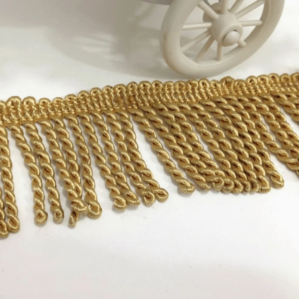11M Polyester Fringe Tassel Trim 6cm – Upholstery & Craft Ribbon