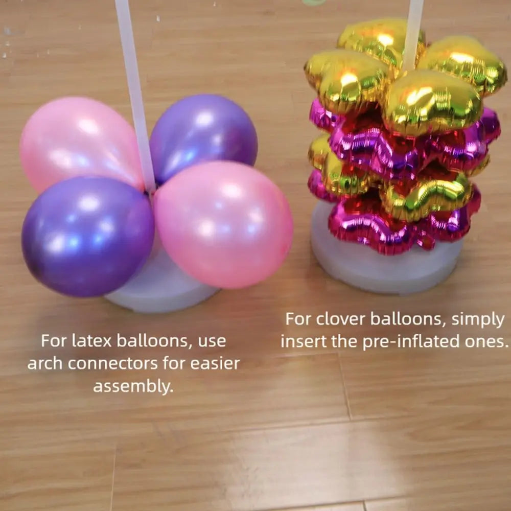 Transparent Balloon Column Kit – Base, Pole & Arch Bracket DIY