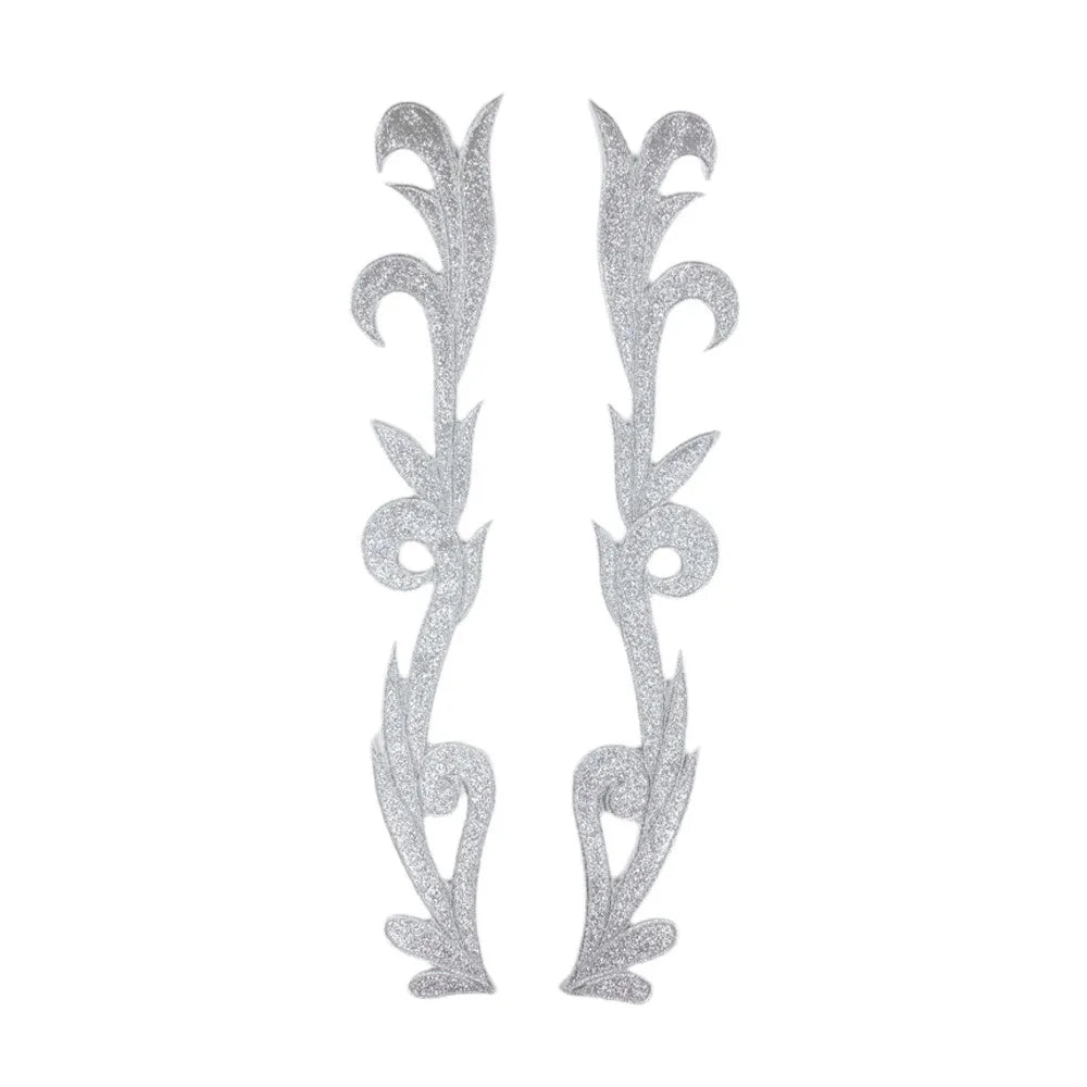 Baroque Gold & Silver Sequin Embroidery Appliqué Patches – 2 Pack