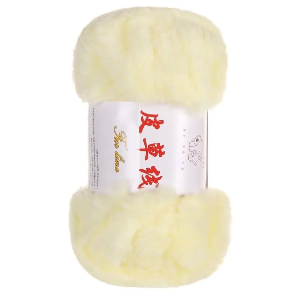 100g Faux Fur Yarn – Fluffy Chunky Anti-Pilling Knitting Yarn