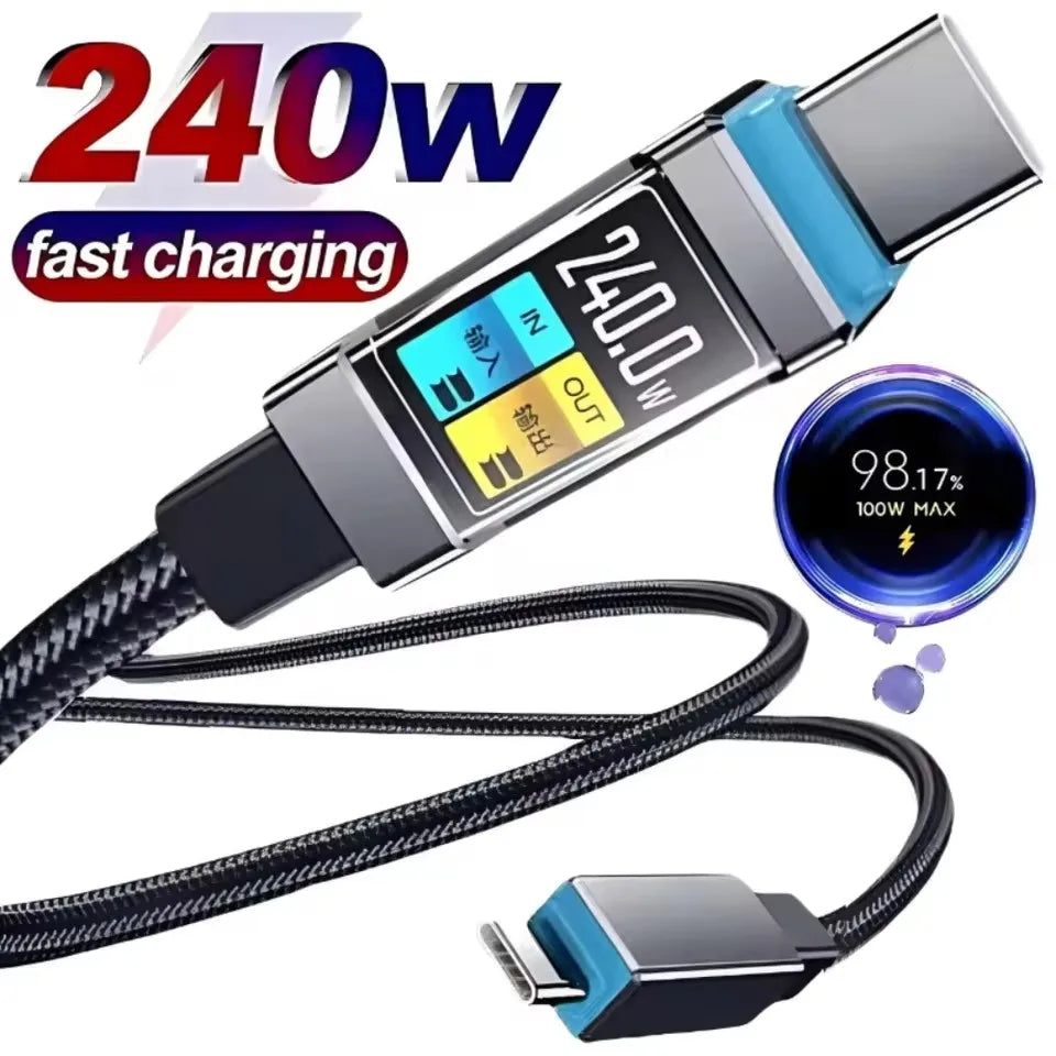 100W USB-C to USB-C Fast Charging Cable – 1.5M Braided
