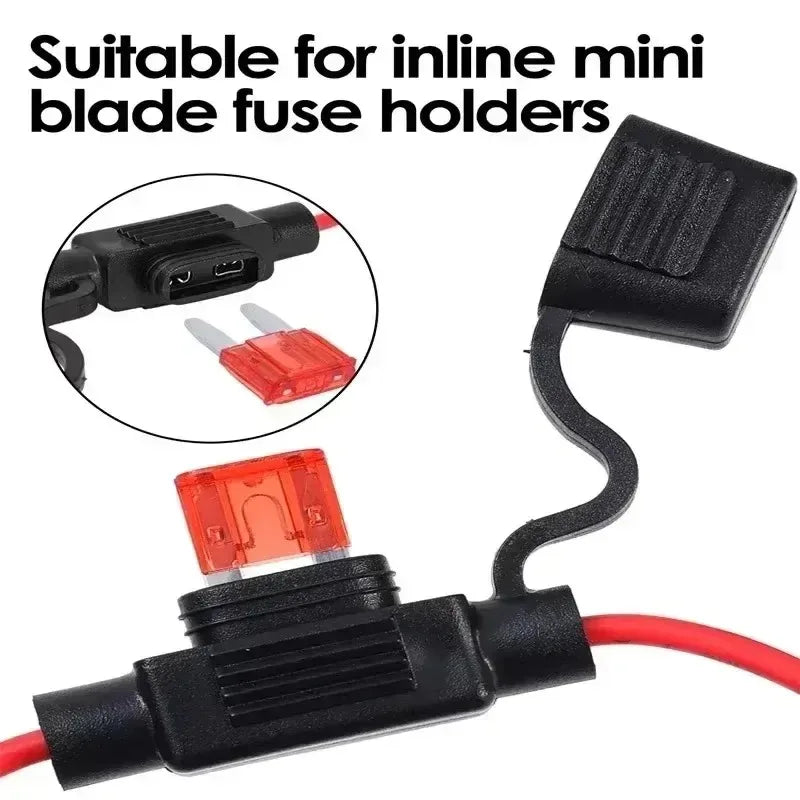 Mini Blade Inline Fuse Holder Splash-Proof 12V 30A – 5–20 Pack