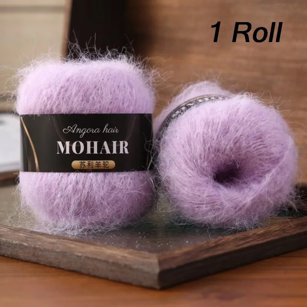 Alpaca Mohair Knitting Yarn – Fluffy Soft Yarn for Sweaters & Shawls
