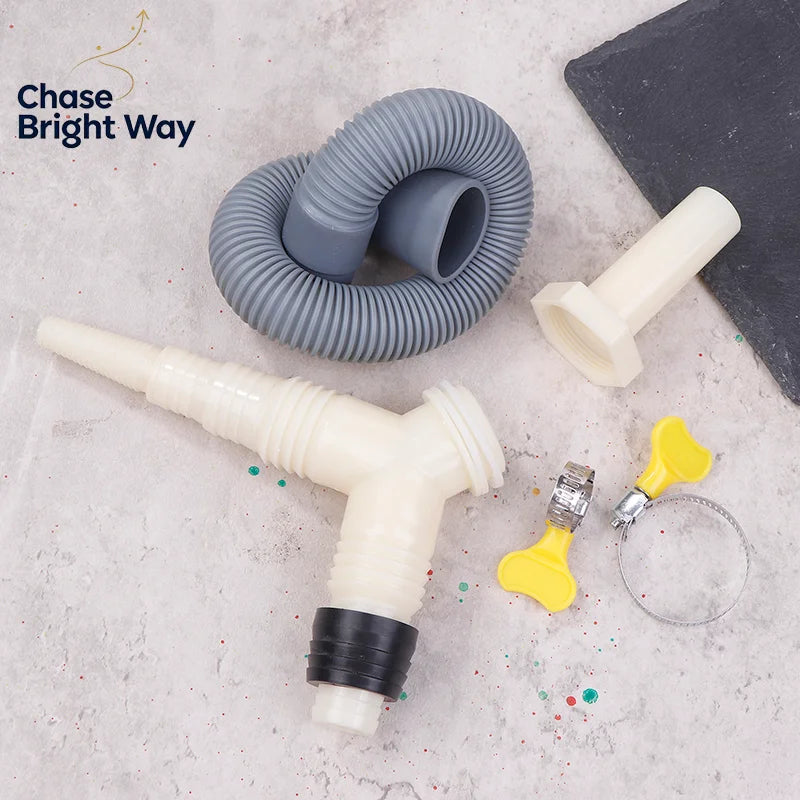 Washer Dryer Drain Tee Adapter with Extended Drain Hose