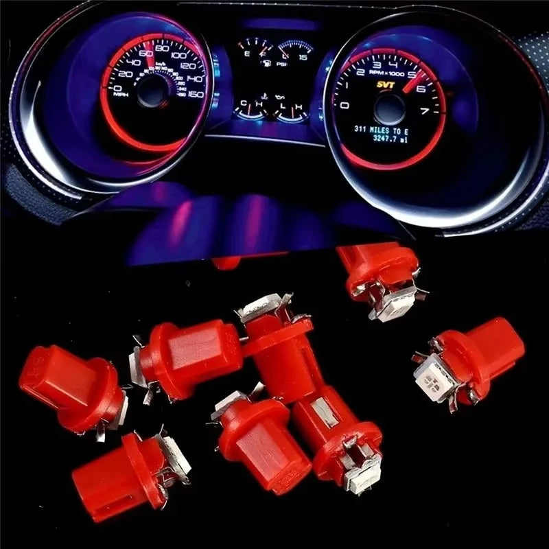T5 B8.5D 12V LED Dashboard Bulbs – 10-Pack Car Interior